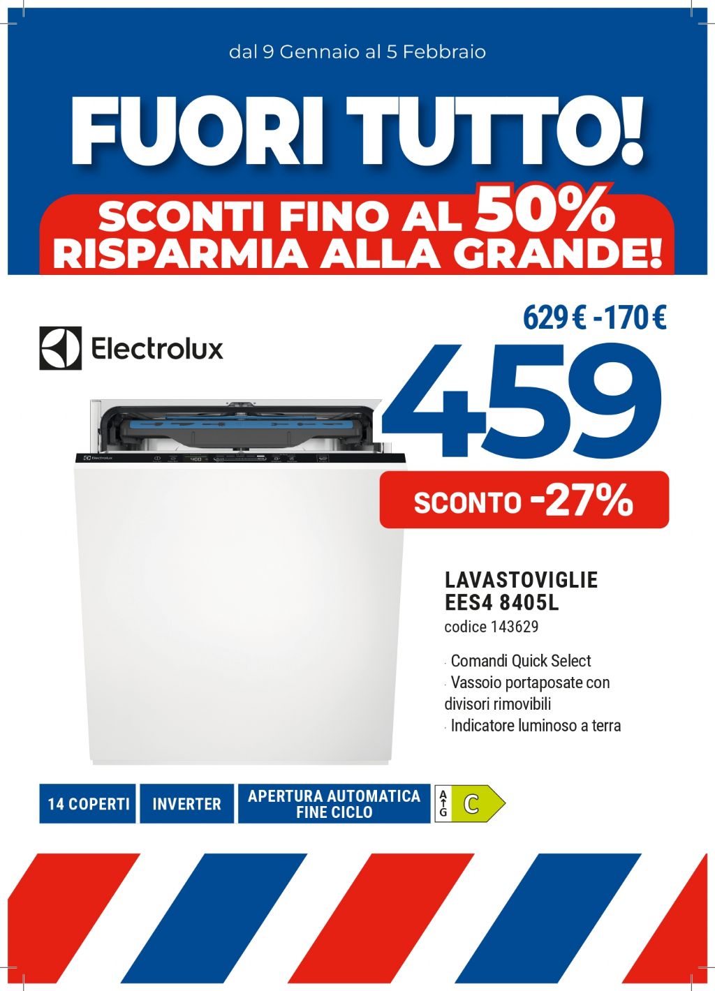 LAVASTOVIGLIE INCASSO ELECTROLUX EES48405L
